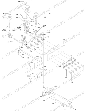 Взрыв-схема плиты (духовки) Zanussi ZW5540 - Схема узла Section 4